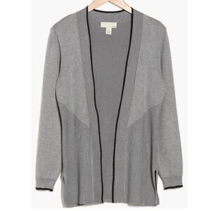 By Design Emery Open Front Cardigan - Light Heather Gray Size L